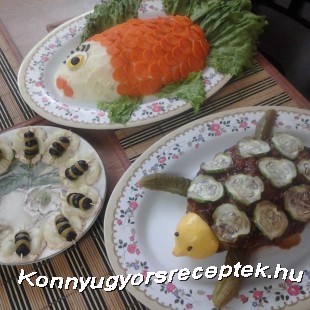 Fasirozott, krumplipürével és savanyúságal (Teknősbéka, hal és darázs) recept