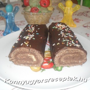 Csokoládékrémes tekercs recept